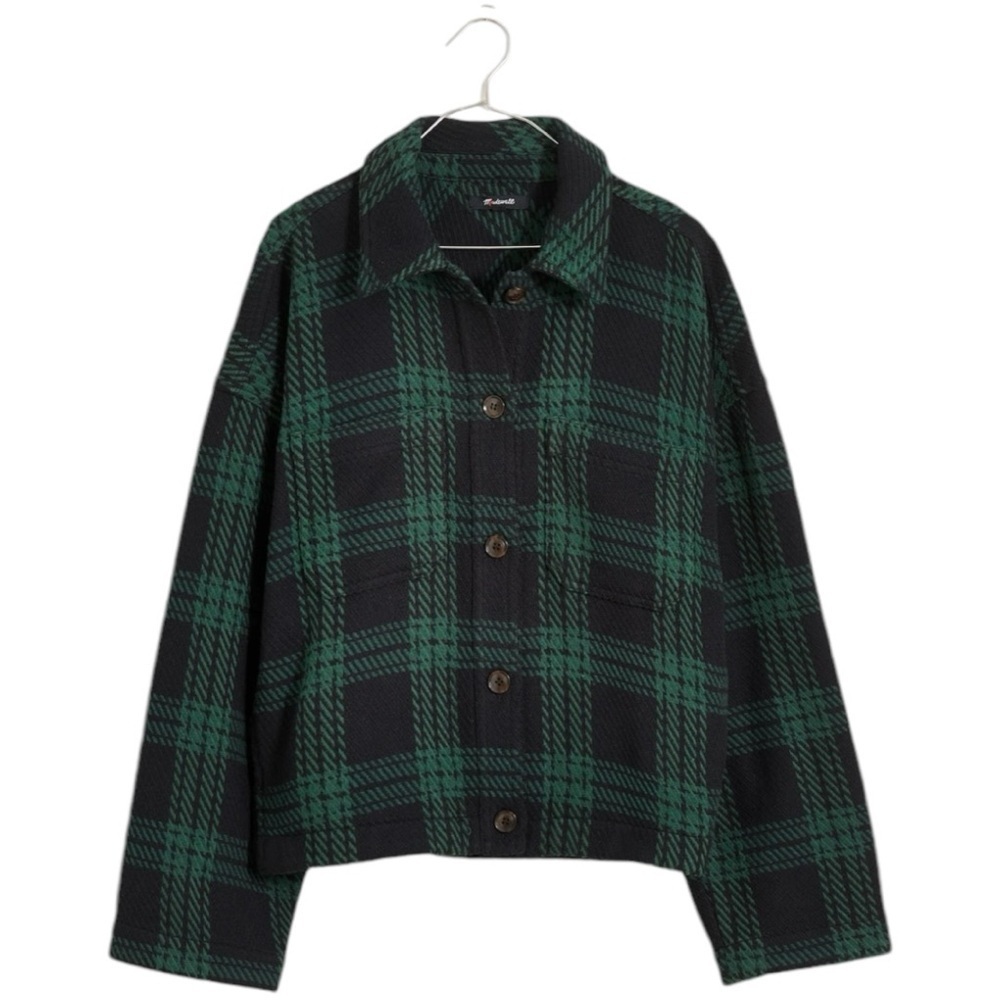 New with tags Madewell Flannel Boxy Shirt-Jacket in Plaid Size: Medium - Picture 10 of 10